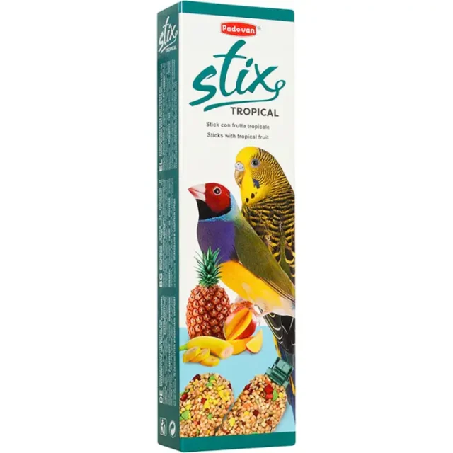 Padovan Stix Sweet Food Sticks for Budgies & Small Exotic Birds 80g