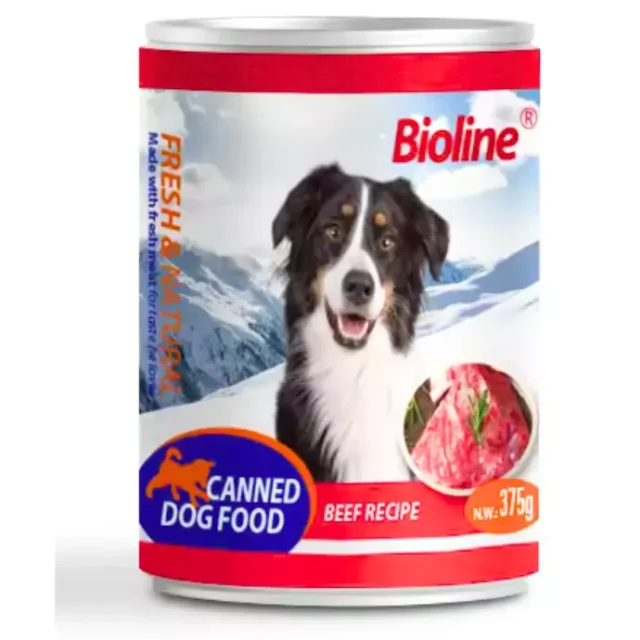 Bioline Wet Dog food with Beef (6+ Months) 375g