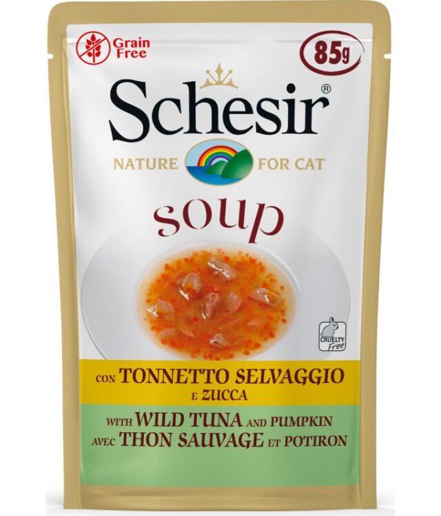 Schesir Wet Cat Food with Wild Tuna & Pumpkin in Soup 85g